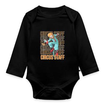 Circus Staff Ringmaster Carnival Clown - Organic Longsleeve Baby Bodysuit - black - Front