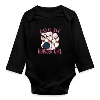 Drôle bowling Team Bowler Strike Idée cadeau - Body Bébé bio manches longues - noir - Devant
