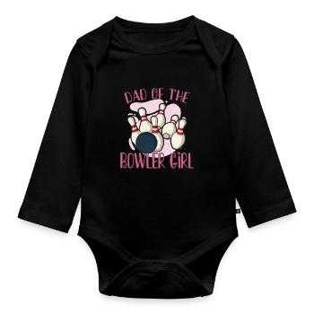Drôle bowling Team Bowler Strike Idée cadeau - Body Bébé bio manches longues - noir - Devant