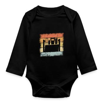 Cadeau d’artisan - Body Bébé bio manches longues - noir - Devant