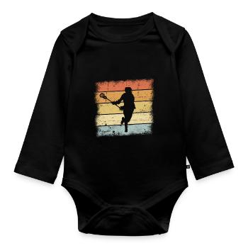 Cadeau de crosse - Body Bébé bio manches longues - noir - Devant