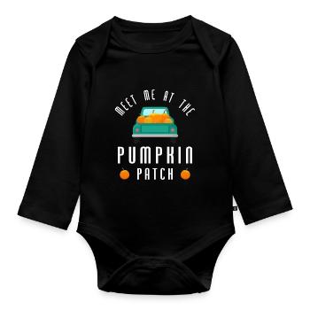 Retrouvez-moi au Pumpkin Patch - Body Bébé bio manches longues - noir - Devant
