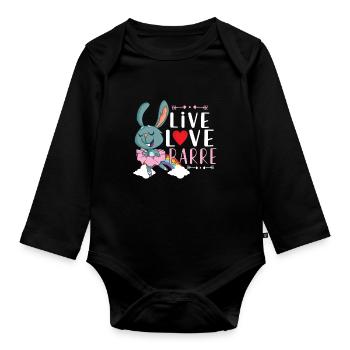 Ballet Ballerine Danse Danse Danse Ballet Cadeau - Body Bébé bio manches longues - noir - Devant