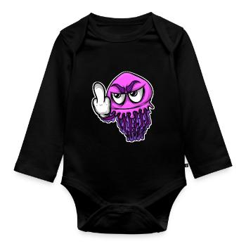 Méduse méduse du majeur Méduse - Body Bébé bio manches longues - noir - Devant