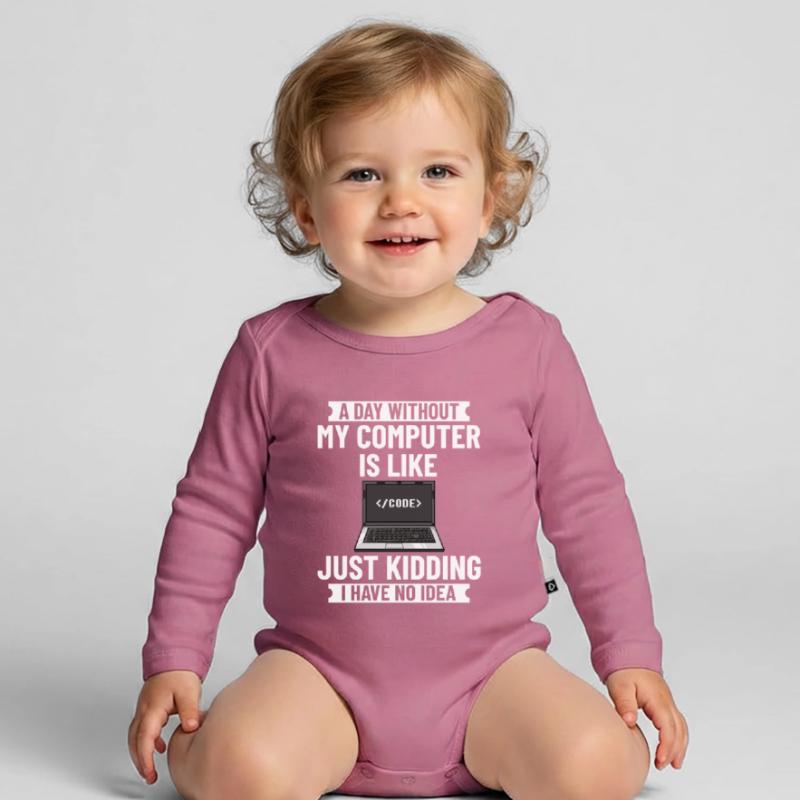 Programmer Programming Computer Developer Pc Organic Longsleeve Baby Bodysuit