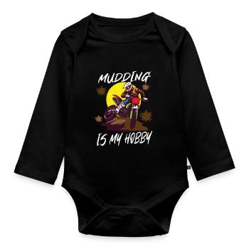 Dirt Bike Dirt Bike Riding Motocross Dirt Biking - Organic Longsleeve Baby Bodysuit - black - Front