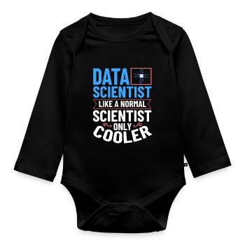 Data Scientist Data Science Science - Body Bébé bio manches longues - noir - Devant
