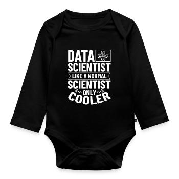 Data Scientist Data Science Science - Body Bébé bio manches longues - noir - Devant