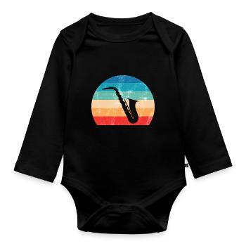 Jazz Tshirt - Body Bébé bio manches longues - noir - Devant