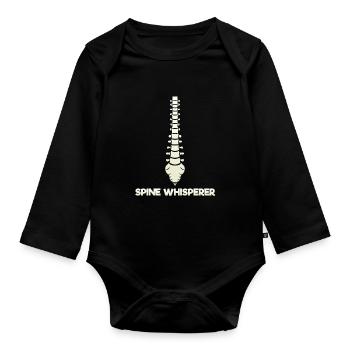 Chiropraticien Physiothérapeute murmure je cadeau - Body Bébé bio manches longues - noir - Devant