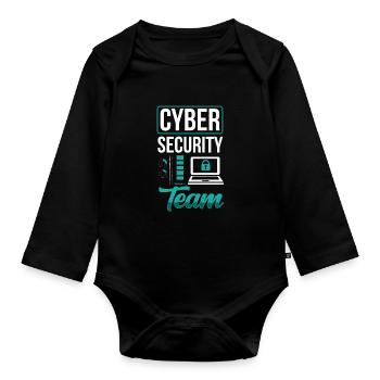 Équipe de cybersécurité Piratage de pirates informatiques - Body Bébé bio manches longues - noir - Devant