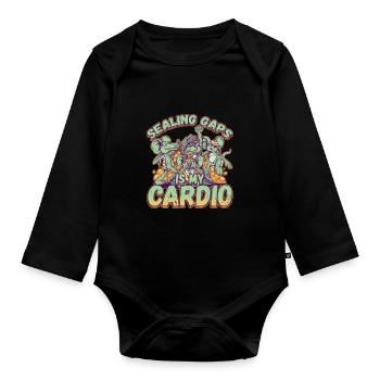 Sealing Caps Is My Cardio for a Pest Control - Organic Longsleeve Baby Bodysuit - black - Front