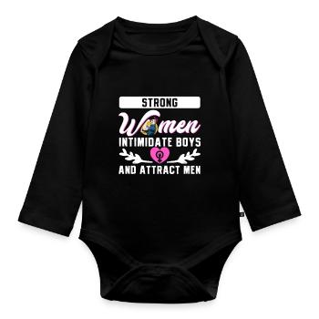 Feminist Womens Rights Female - Baby Bio-Langarm-Body - Schwarz - Vorne