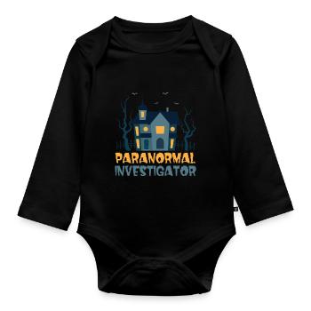 Geisterjäger und paranormaler Ermittler - Baby Bio-Langarm-Body - Schwarz - Vorne
