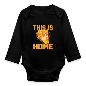 Home Nevada Gift - Organic Longsleeve Baby Bodysuit - black - Front