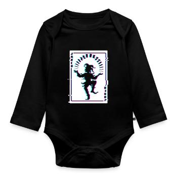 JOKER Karte Spielkarten Joker Kostüm Karte Karneva - Baby Bio-Langarm-Body - Schwarz - Vorne
