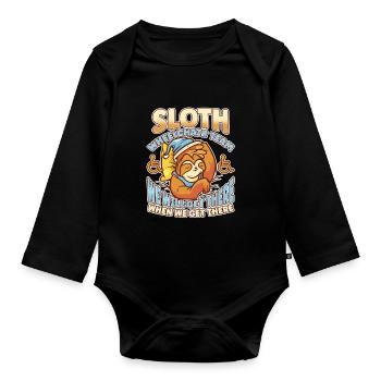 Handicap Wheelchair Design for an Amputation - Organic Longsleeve Baby Bodysuit - black - Front