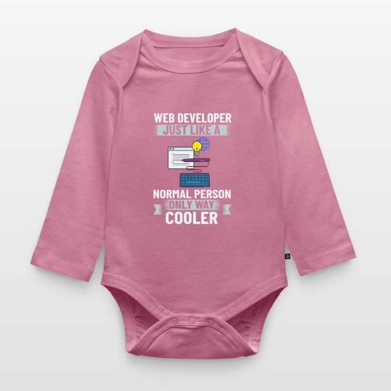 Web Development Web Developer Developer Manager Organic Longsleeve Baby Bodysuit