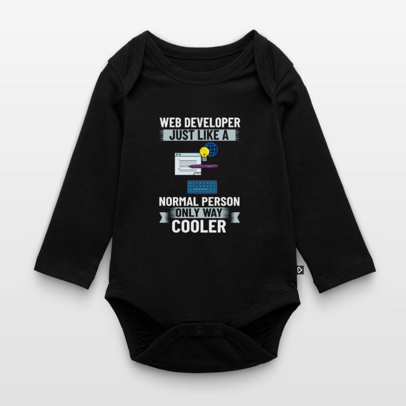 Web Development Web Developer Developer Manager Organic Longsleeve Baby Bodysuit