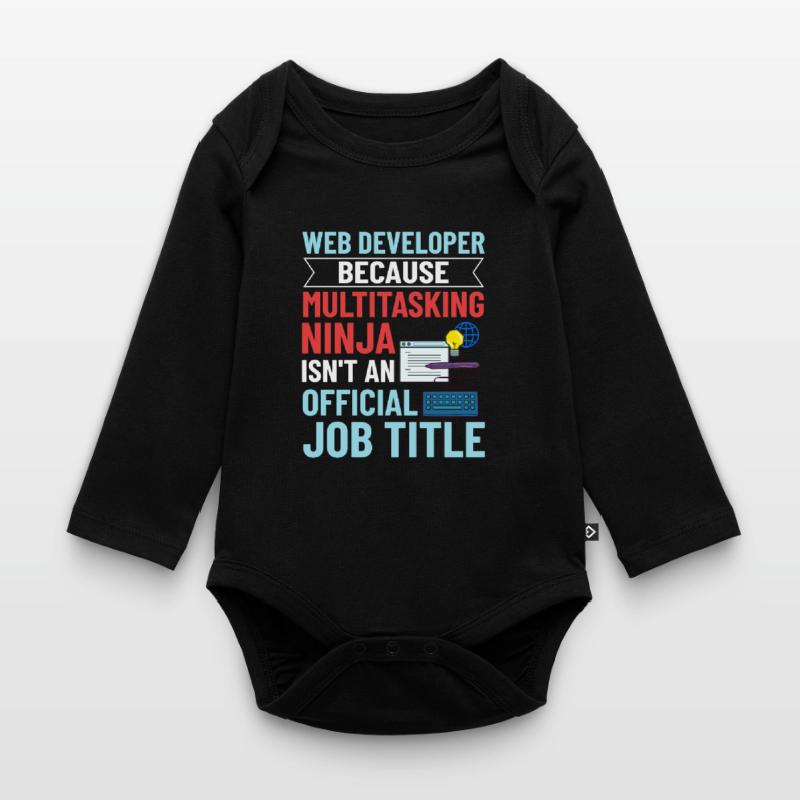 Web Development Web Developer Developer Manager Organic Longsleeve Baby Bodysuit