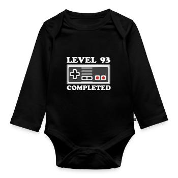 93 Ninety Three - Baby Bio-Langarm-Body - Schwarz - Vorne