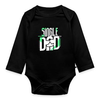 Single Parent Father Single Parent Papa Papi - Organic Longsleeve Baby Bodysuit - black - Front