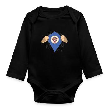 Fier cadeau de résident du Minnesota - Body Bébé bio manches longues - noir - Devant
