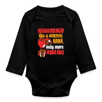 Thomas Jefferson - Baby Bio-Langarm-Body - Schwarz - Vorne