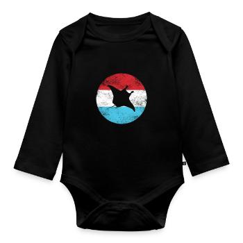 Stingray - Organic Longsleeve Baby Bodysuit - black - Front