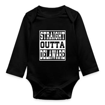 Delaware Spruch Lustig Delaware Geschenk - Baby Bio-Langarm-Body - Schwarz - Vorne