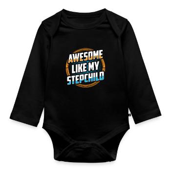 Fantastisch Wie Mein Stiefkind Stepdad Stiefvater - Baby Bio-Langarm-Body - Schwarz - Vorne