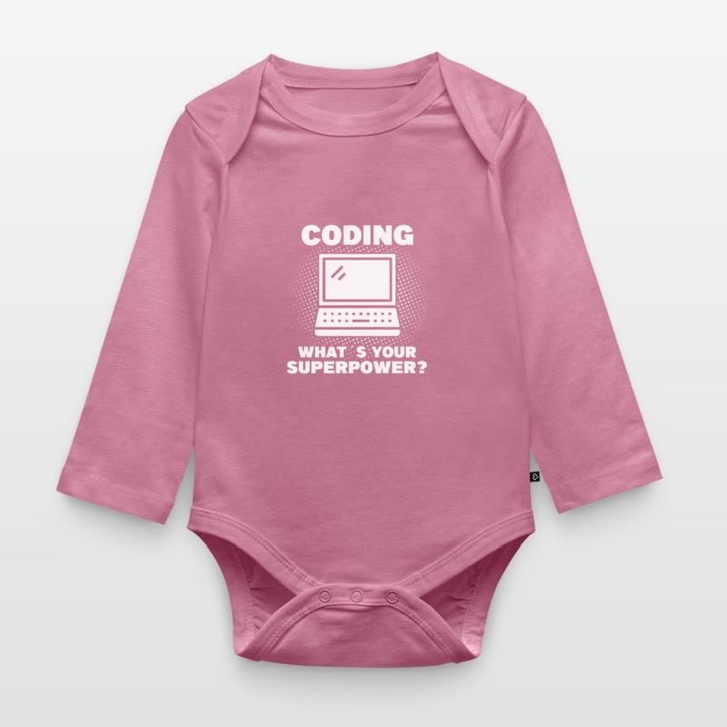 Coding Programmer Coder Software Developer Organic Longsleeve Baby Bodysuit