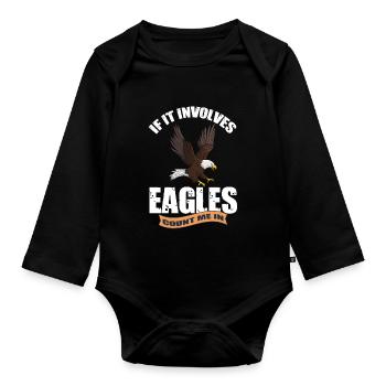 Fauconnerie Aigle Royal Falcon Faune - Body Bébé bio manches longues - noir - Devant