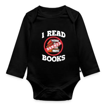 Lesen - Baby Bio-Langarm-Body - Schwarz - Vorne
