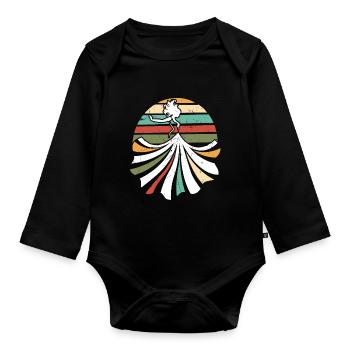 Dress Fashion Dress Vintage - Organic Longsleeve Baby Bodysuit - black - Front