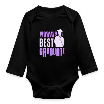 World's Best Graduate Graduation Party Graduates - Organic Longsleeve Baby Bodysuit - black - Front