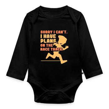 J’ai des plans sur la piste Team Hobby Sorry - Body Bébé bio manches longues - noir - Devant