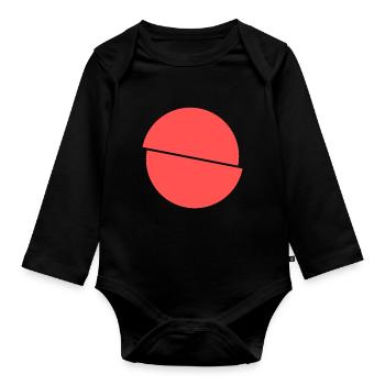 Demi-cercles Red Design - Body Bébé bio manches longues - noir - Devant