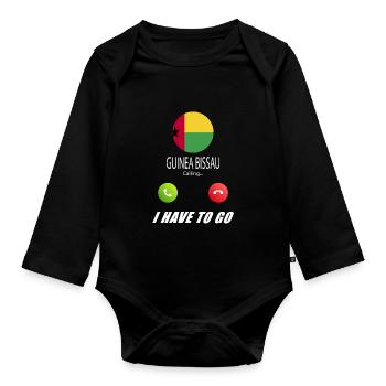 La Guinée-Bissau appelle aux drapeaux Lusiger en disant - Body Bébé bio manches longues - noir - Devant