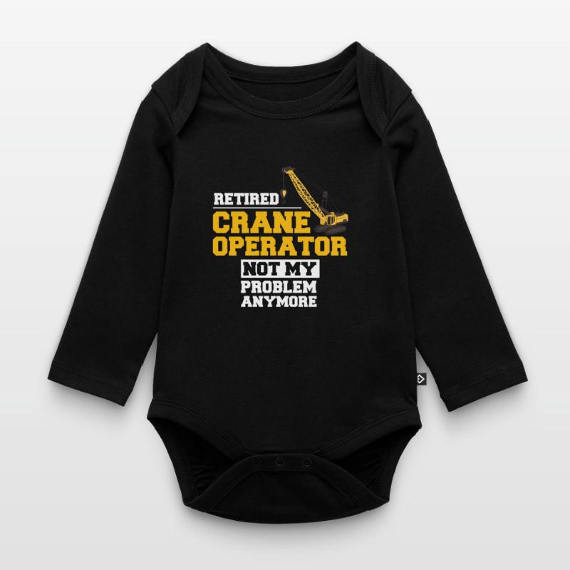 Crane Operator Construction Worker Crane Tower Training Organic Longsleeve Baby Bodysuit