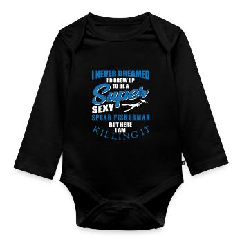 Speer Fisherman - Organic Longsleeve Baby Bodysuit - black - Front