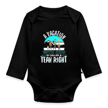 Vacation Family Vacation Family Trips - Organic Longsleeve Baby Bodysuit - black - Front