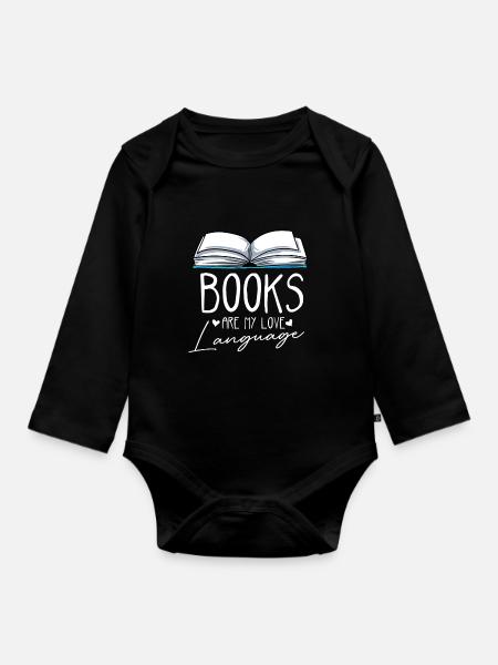 Lesen - Baby Bio-Langarm-Body - Schwarz