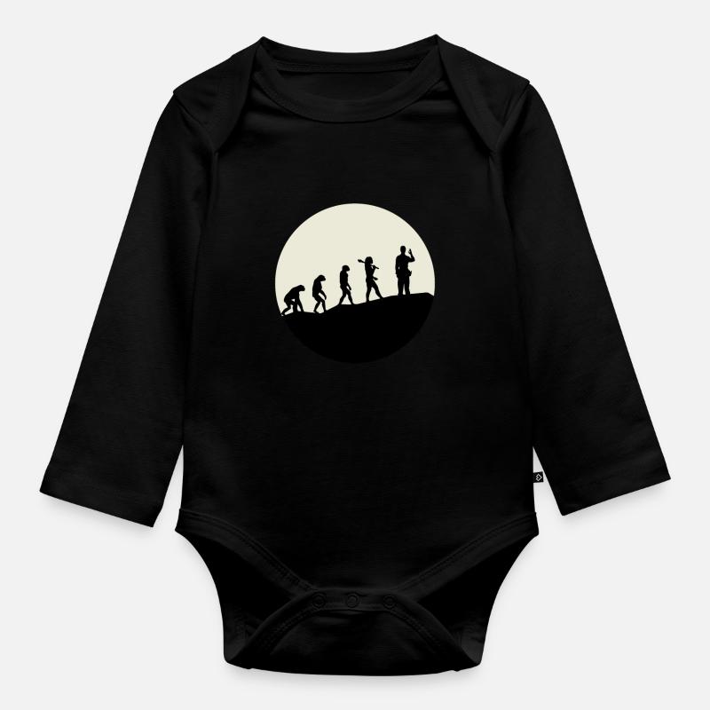 Laborers Evolution Moon - Baby Bio-Langarm-Body - Schwarz