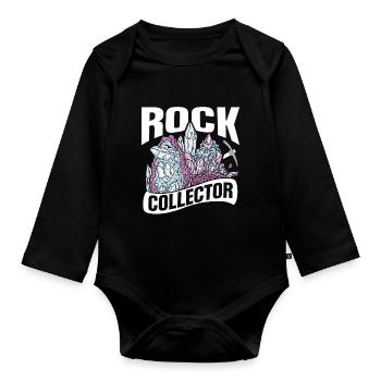 Stone Collector Geologist Geology Student Geology - Organic Longsleeve Baby Bodysuit - black - Front