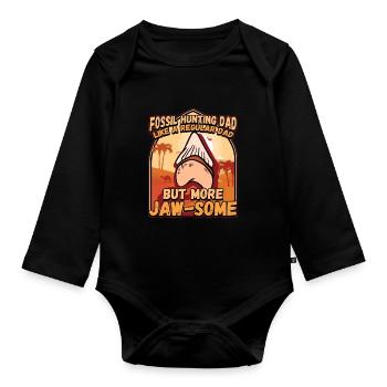 Fossil Tooth Collector Design for a Shark Fossil - Baby Bio-Langarm-Body - Schwarz - Vorne