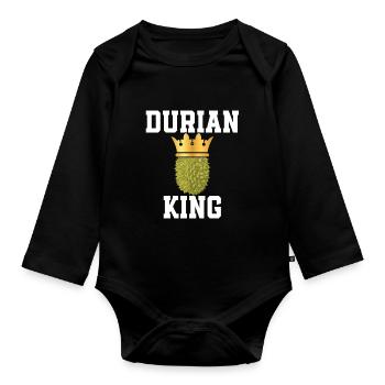 Roi Durian - Body Bébé bio manches longues - noir - Devant
