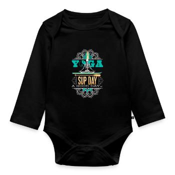 SUP paddleboarding Stand Up Paddle paddling Yoga - Body Bébé bio manches longues - noir - Devant
