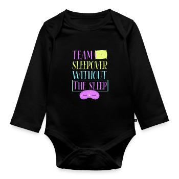 Soirée pyjama d’équipe sans fête mignonne Nuitée - Body Bébé bio manches longues - noir - Devant