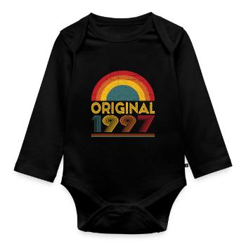 Vintage Original 1997 Cadeau de 25ème Anniversaire - Body Bébé bio manches longues - noir - Devant